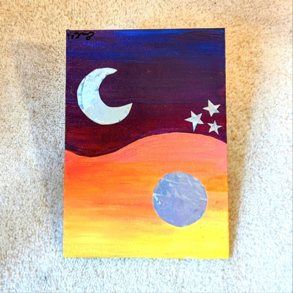 Sun & Moon reflective Painting
